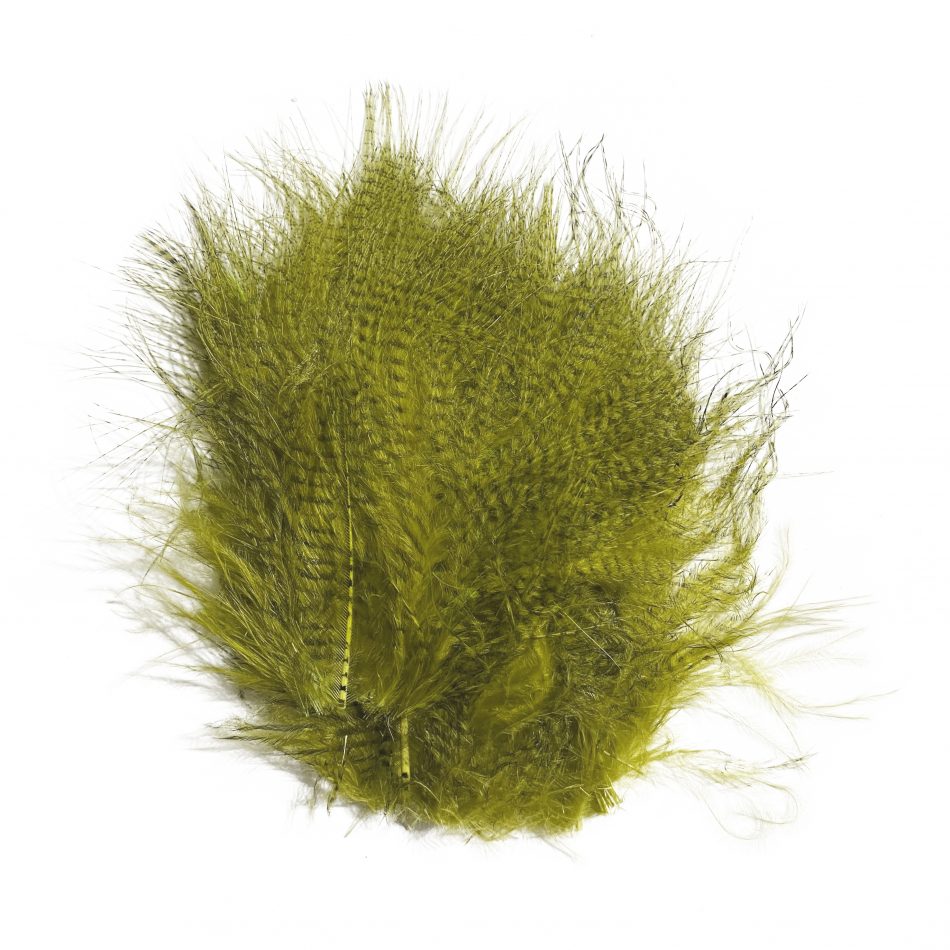 Fine Black Barred Marabou Feathers Olive – Gray Fly Fishing Supplies